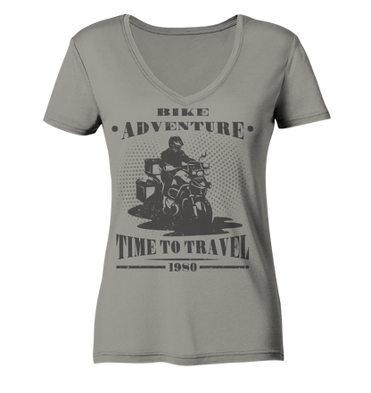 Adventure Bike 1980 - Ladies V-Neck Shirt