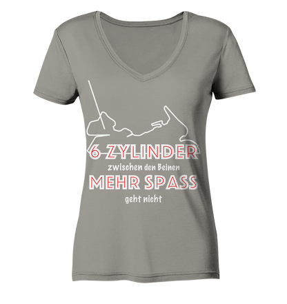 Goldwinger Spruch - 6 Zylinder - Ladies V-Neck Shirt