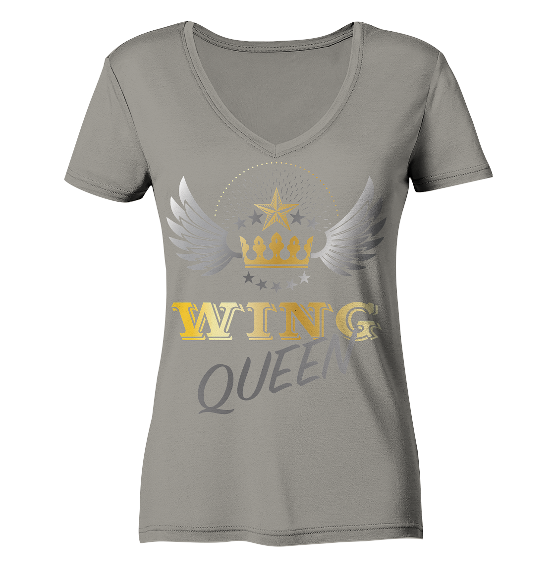 Goldwing - Wing Queen  - Ladies V-Neck Shirt