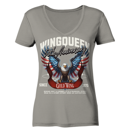 Goldwing Wing Queen 50 Jubiläum 1975 - Ladies V-Neck Shirt