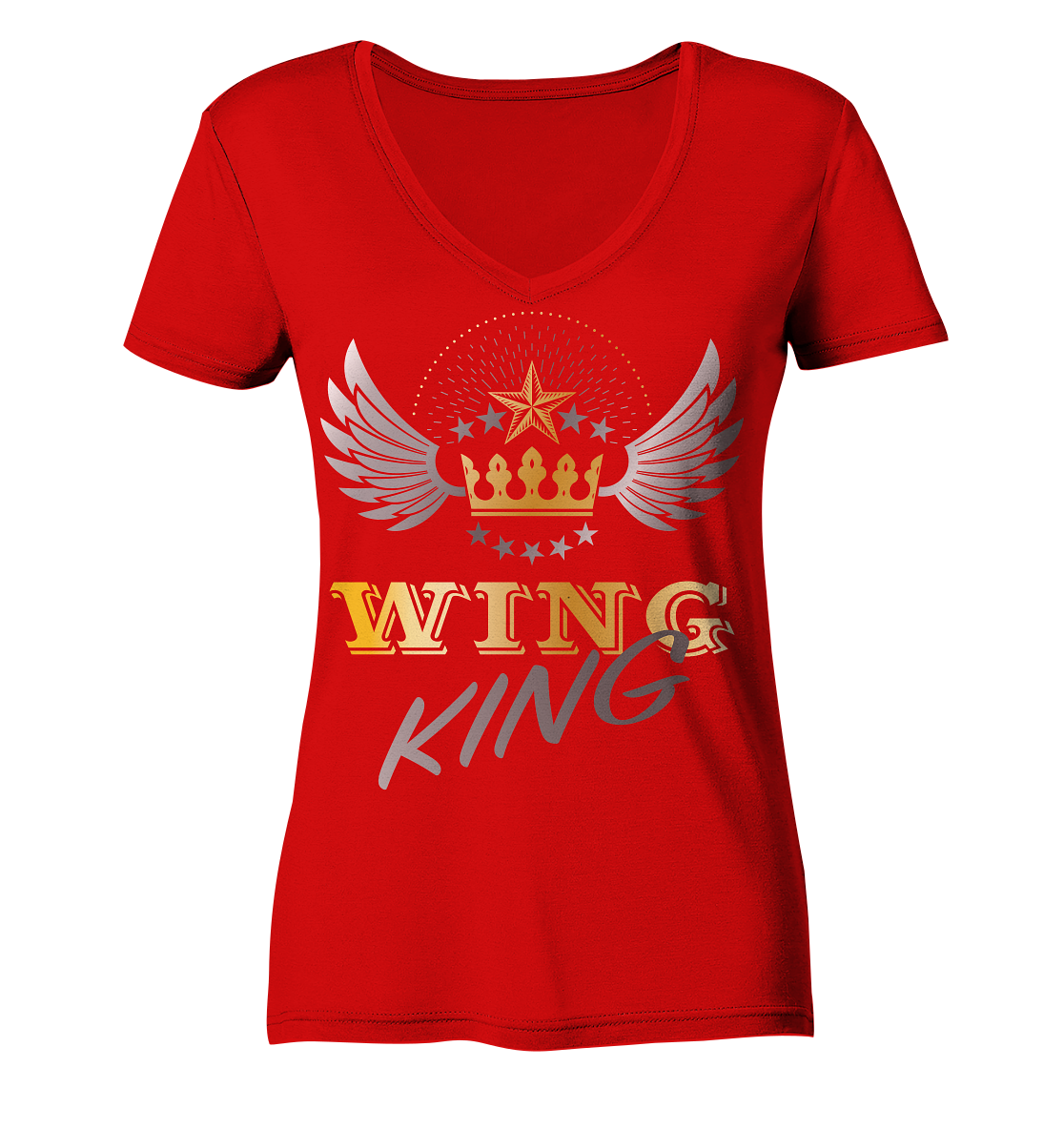 Goldwing - Wing King  - Ladies V-Neck Shirt