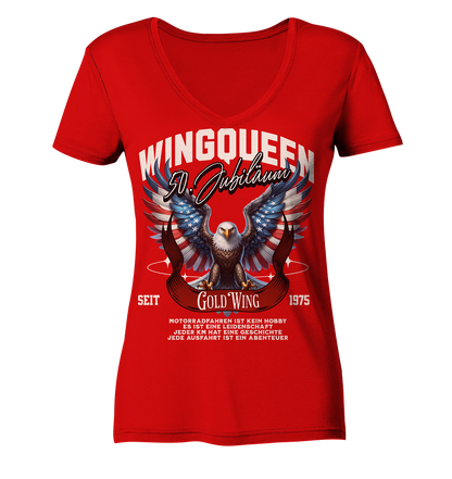 Goldwing Wing Queen 50 Jubiläum 1975 DE - Ladies V-Neck Shirt
