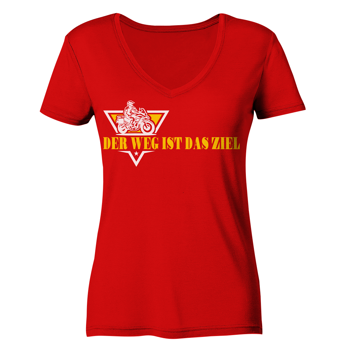 Der Weg ist das Ziel - Spruch für Biker - Ladies V-Neck Shirt