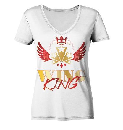 Goldwing - Wing King rot/gold - Ladies V-Neck Shirt