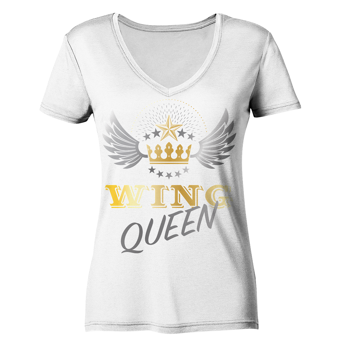 Goldwing - Wing Queen  - Ladies V-Neck Shirt