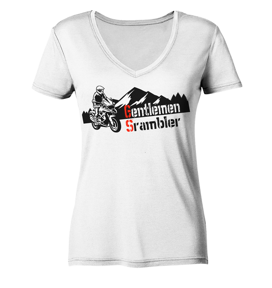 Gentlemen Scrambler - Abenteuer Biker - Ladies V-Neck Shirt