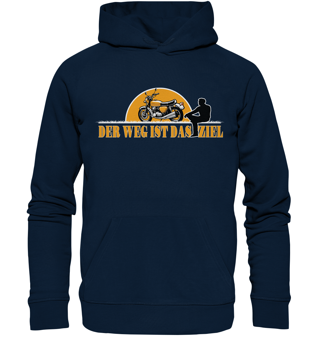 Der Weg ist das Ziel - Spruch für Biker - Organic Hoodie
