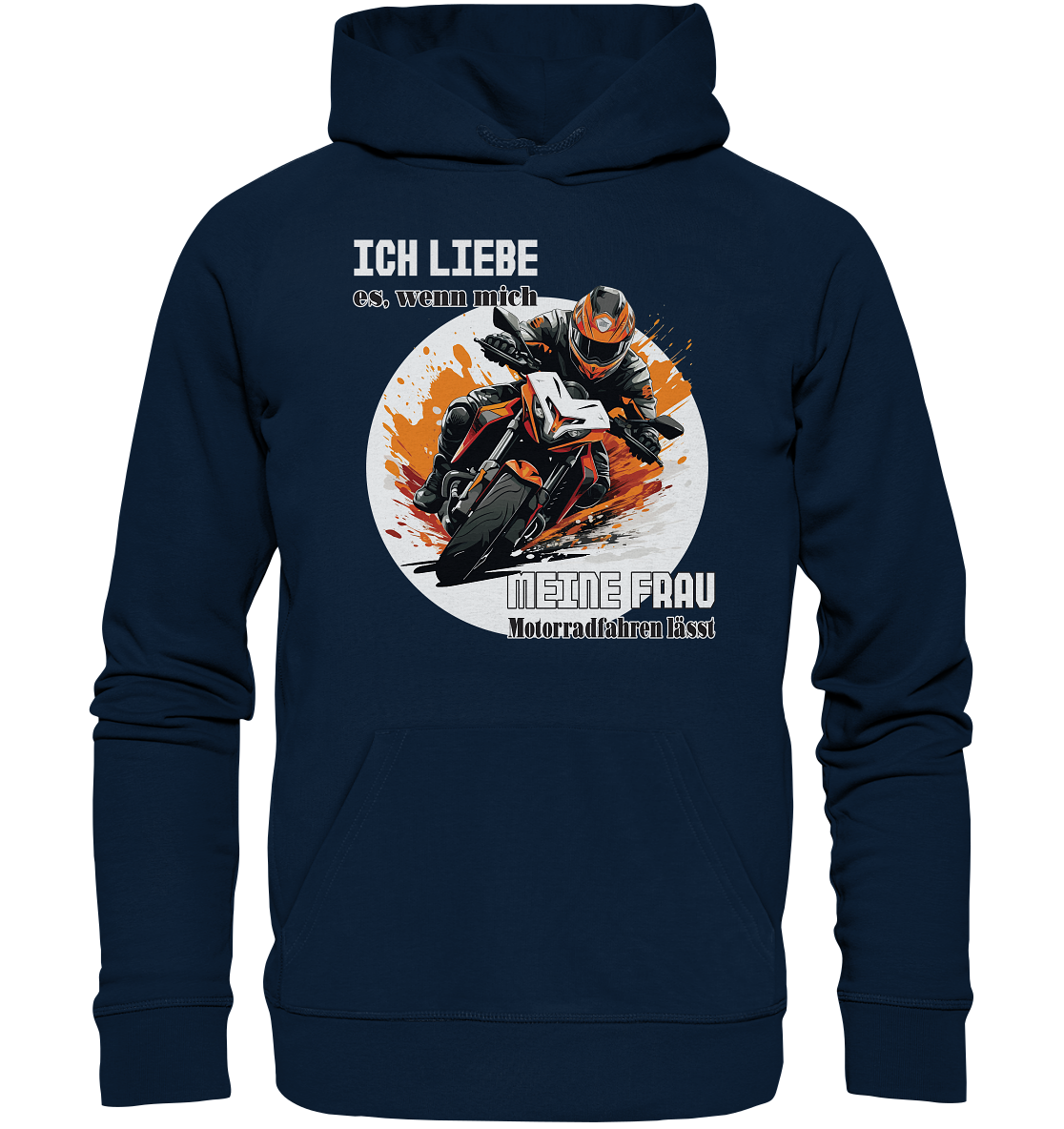 Ich liebe meine Frau - lustiger Biker Spruch  - Organic Hoodie
