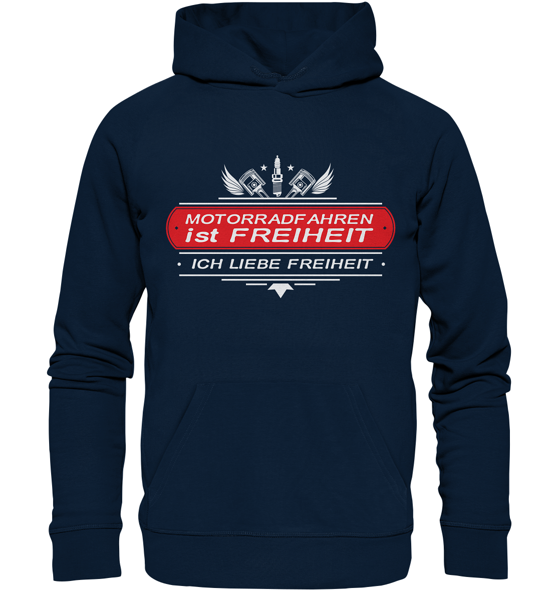 Motorradfahren ist Freiheit - Biker Spruch - Organic Hoodie