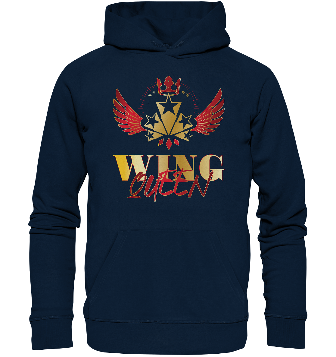 Goldwing - Wing Queen rot/gold - Organic Hoodie