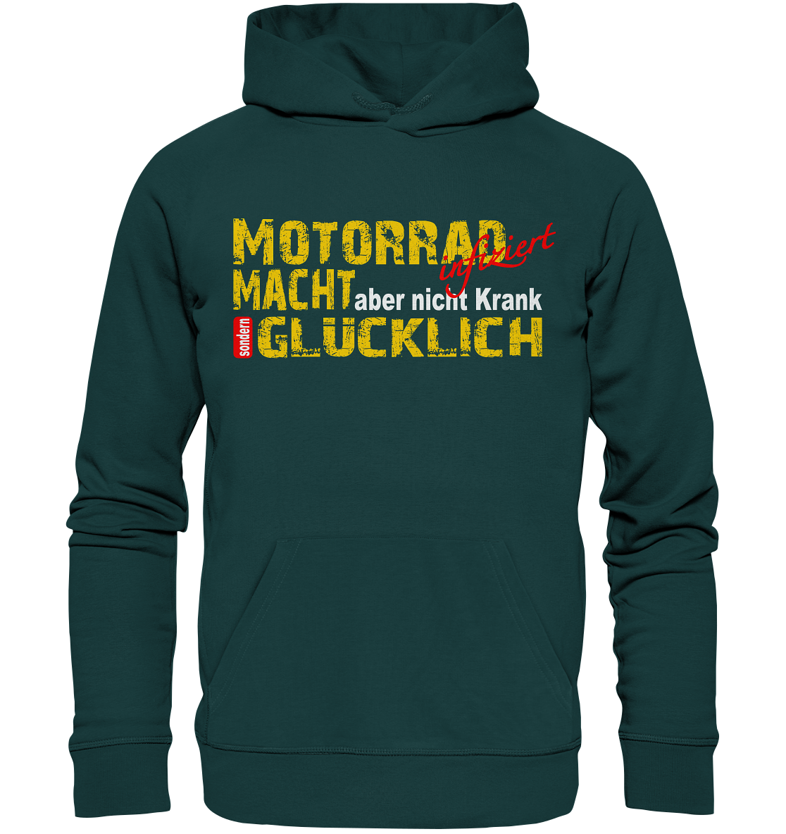 Motorrad macht Glücklich  - Organic Hoodie