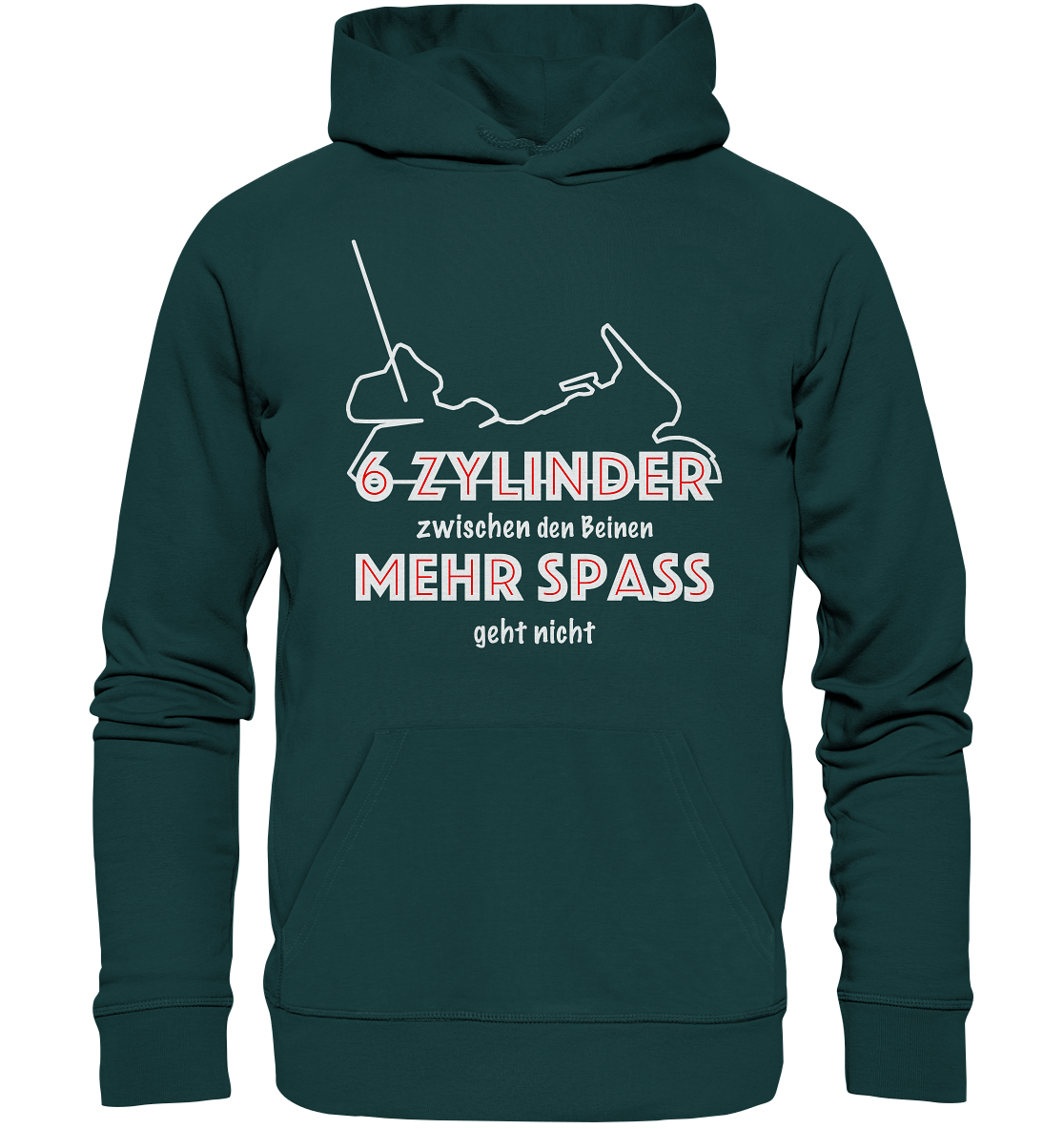 Goldwinger Spruch - 6 Zylinder - Organic Hoodie