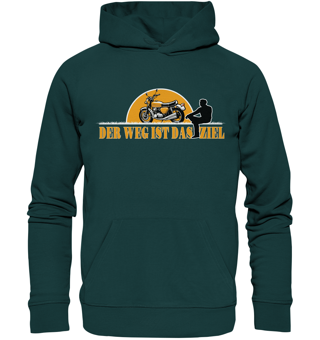 Der Weg ist das Ziel - Spruch für Biker - Organic Hoodie