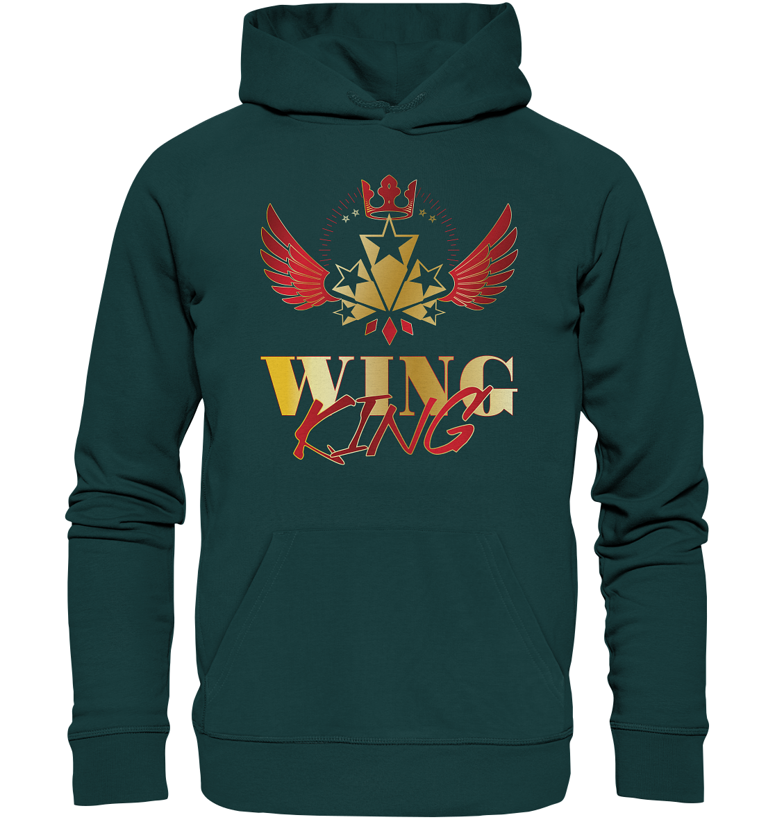Goldwing - Wing King rot/gold - Organic Hoodie