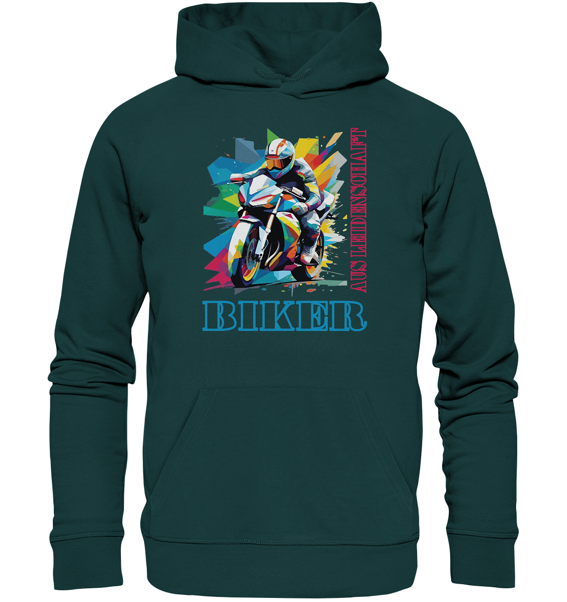 Biker aus Leidenschaft - Abstrakt  - Organic Hoodie
