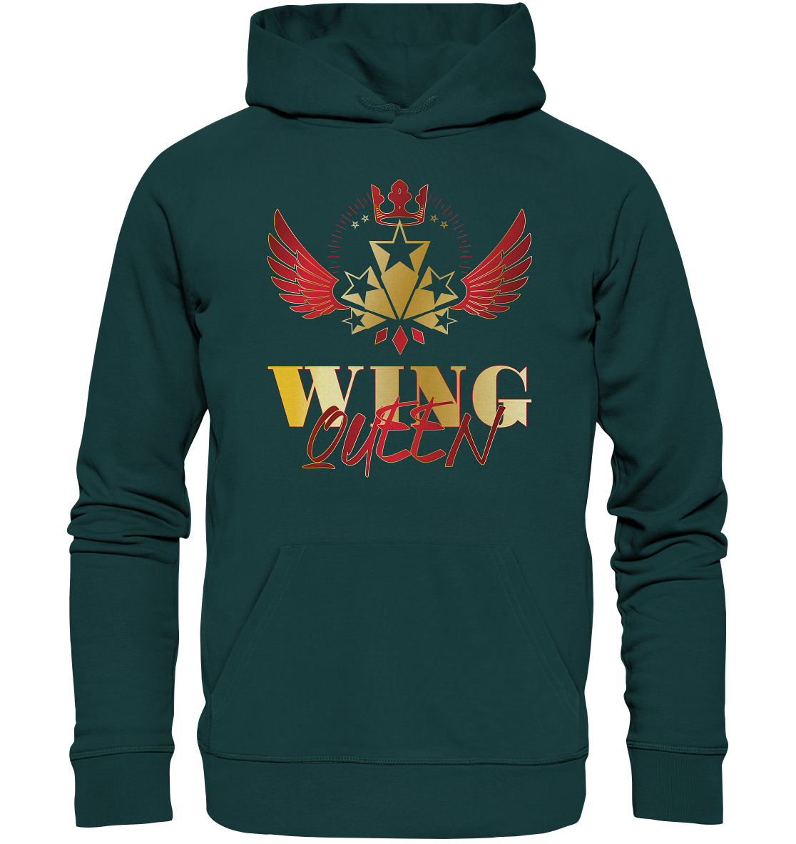 Goldwing - Wing Queen rot/gold - Organic Hoodie