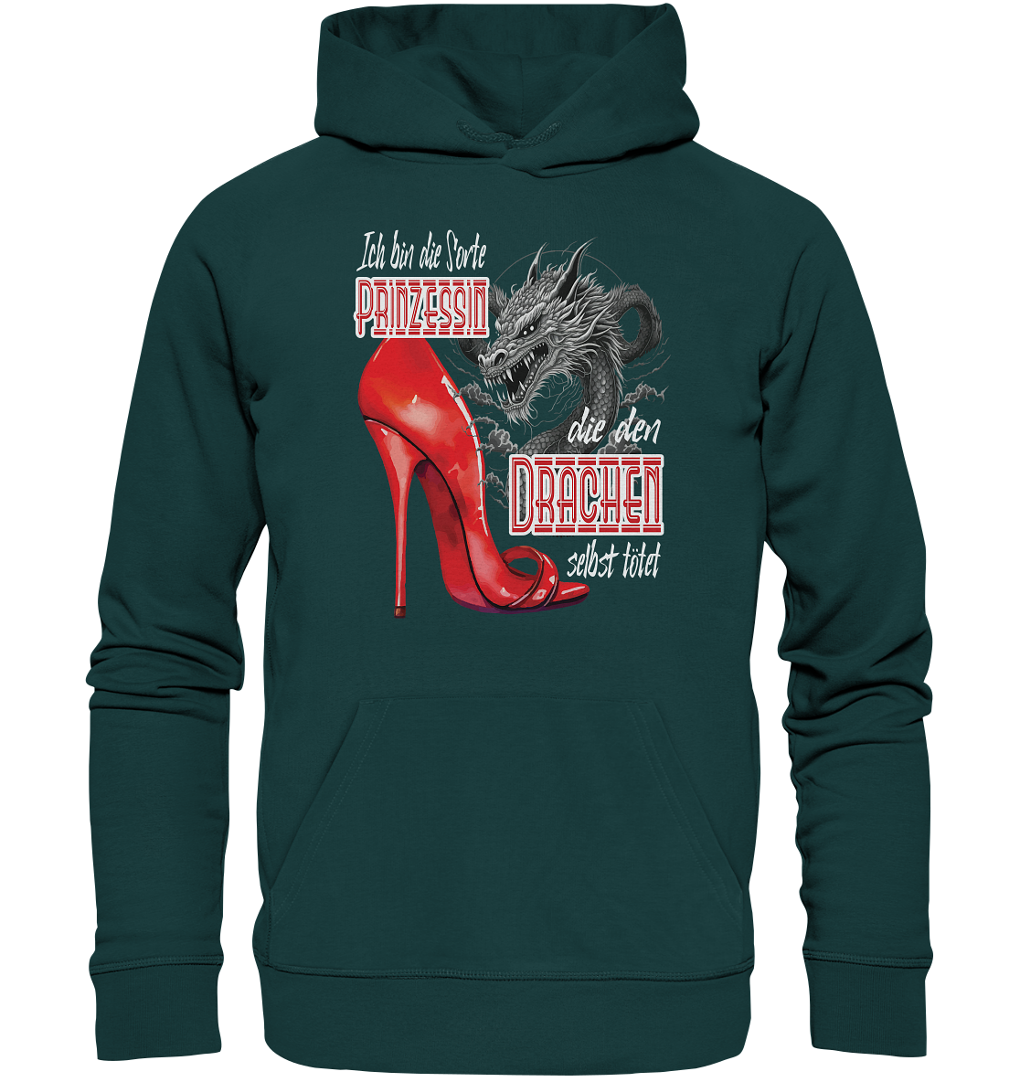 Prinzessin - die den Drachen tötet High Heel - Organic Hoodie