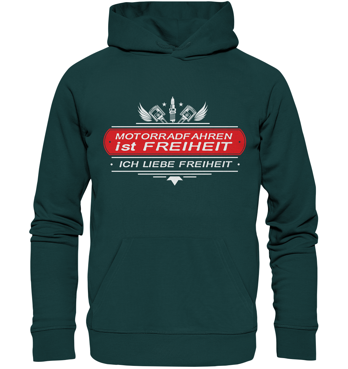 Motorradfahren ist Freiheit - Biker Spruch - Organic Hoodie