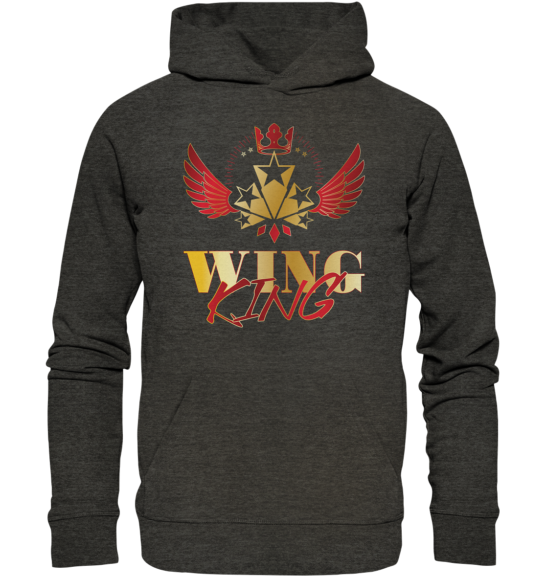 Goldwing - Wing King rot/gold - Organic Hoodie