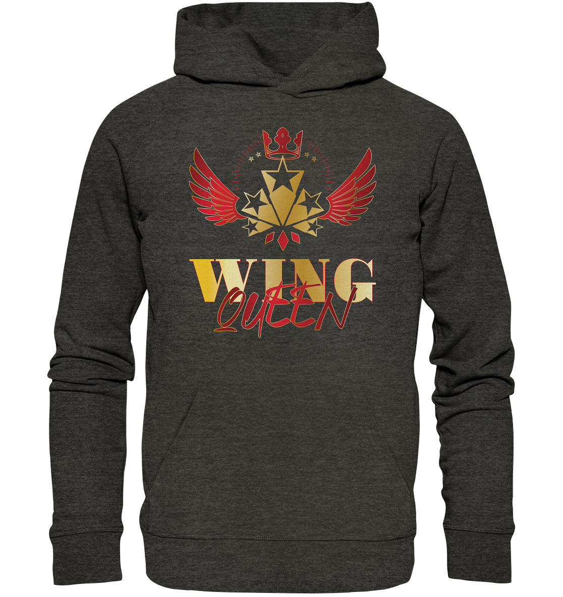 Goldwing - Wing Queen rot/gold - Organic Hoodie