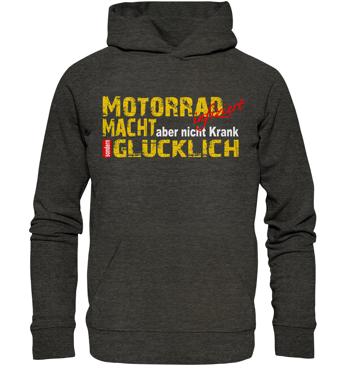 Motorrad macht Glücklich  - Organic Hoodie