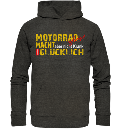 Motorrad macht Glücklich  - Organic Hoodie