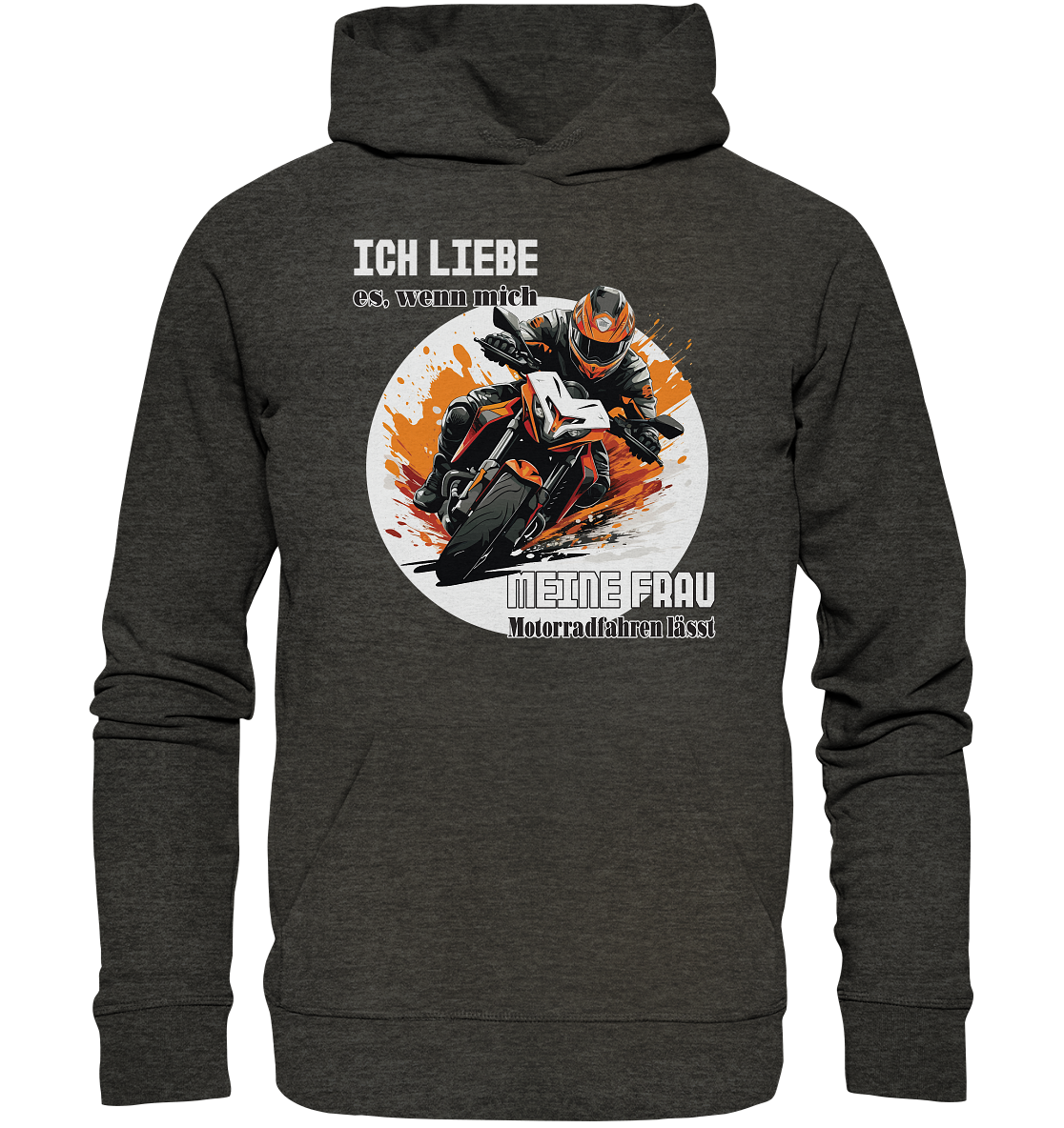 Ich liebe meine Frau - lustiger Biker Spruch  - Organic Hoodie