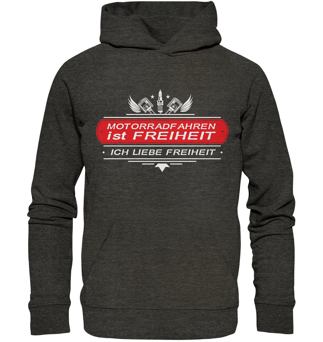 Motorradfahren ist Freiheit - Biker Spruch - Organic Hoodie