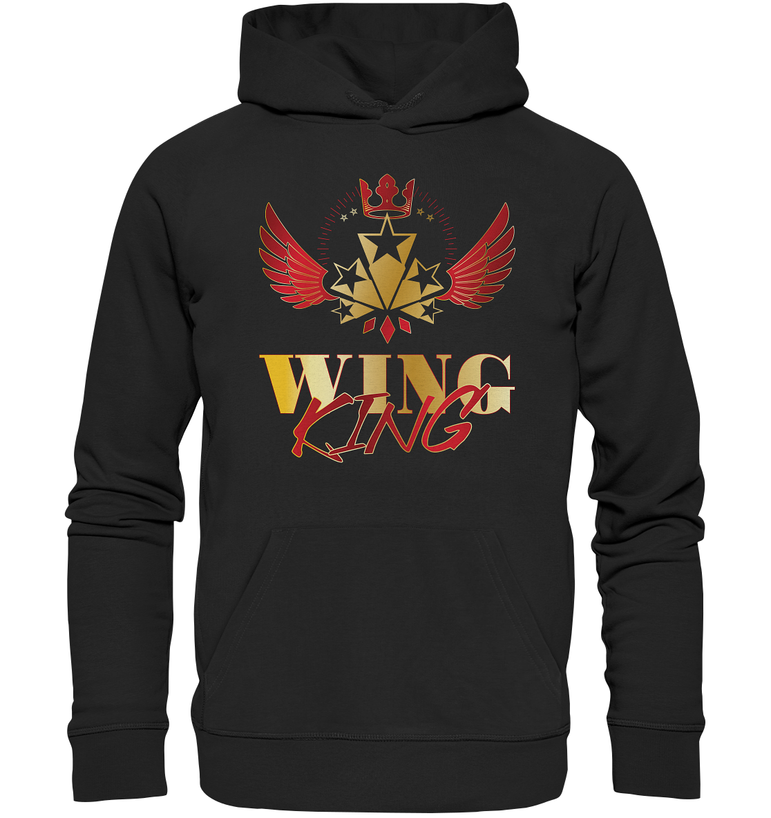 Goldwing - Wing King rot/gold - Organic Hoodie