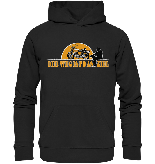 Der Weg ist das Ziel - Spruch für Biker - Organic Hoodie