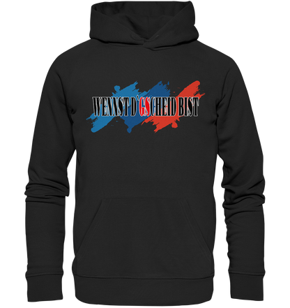wennst GScheit bist - Spruch für bayrische Adventure Biker 3-farbig - Organic Hoodie