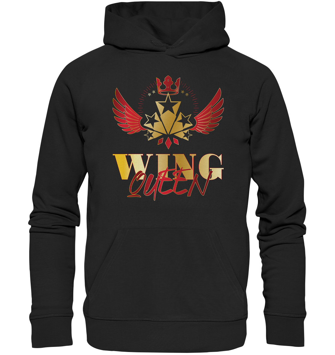 Goldwing - Wing Queen rot/gold - Organic Hoodie