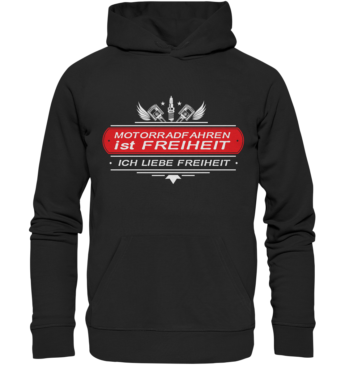 Motorradfahren ist Freiheit - Biker Spruch - Organic Hoodie
