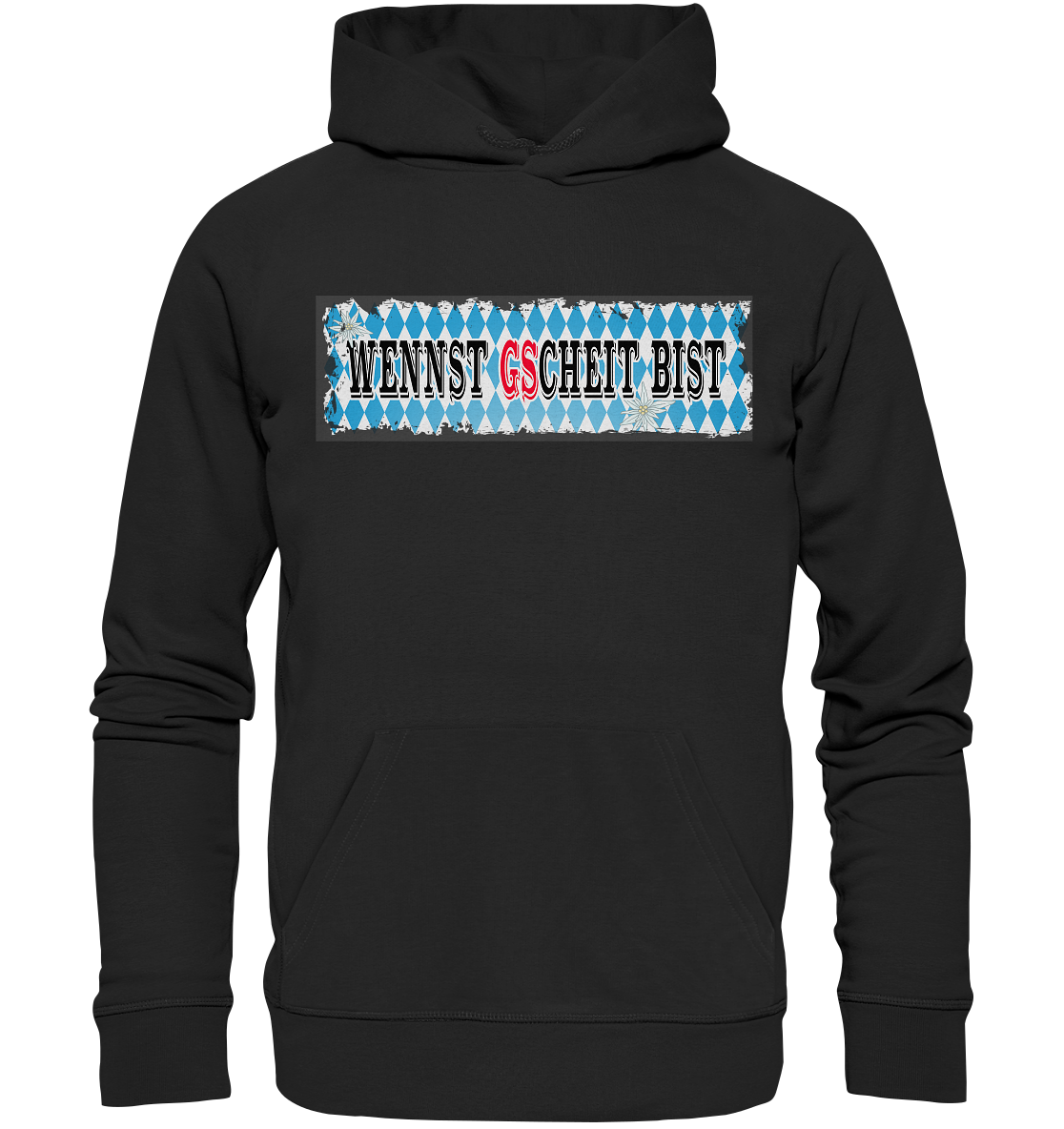 wennst GScheit bist - Spruch für bayrische Adventure Biker - Organic Hoodie