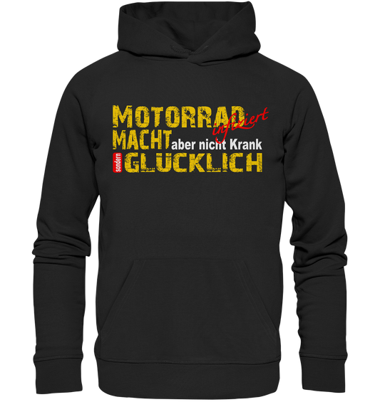 Motorrad macht Glücklich  - Organic Hoodie