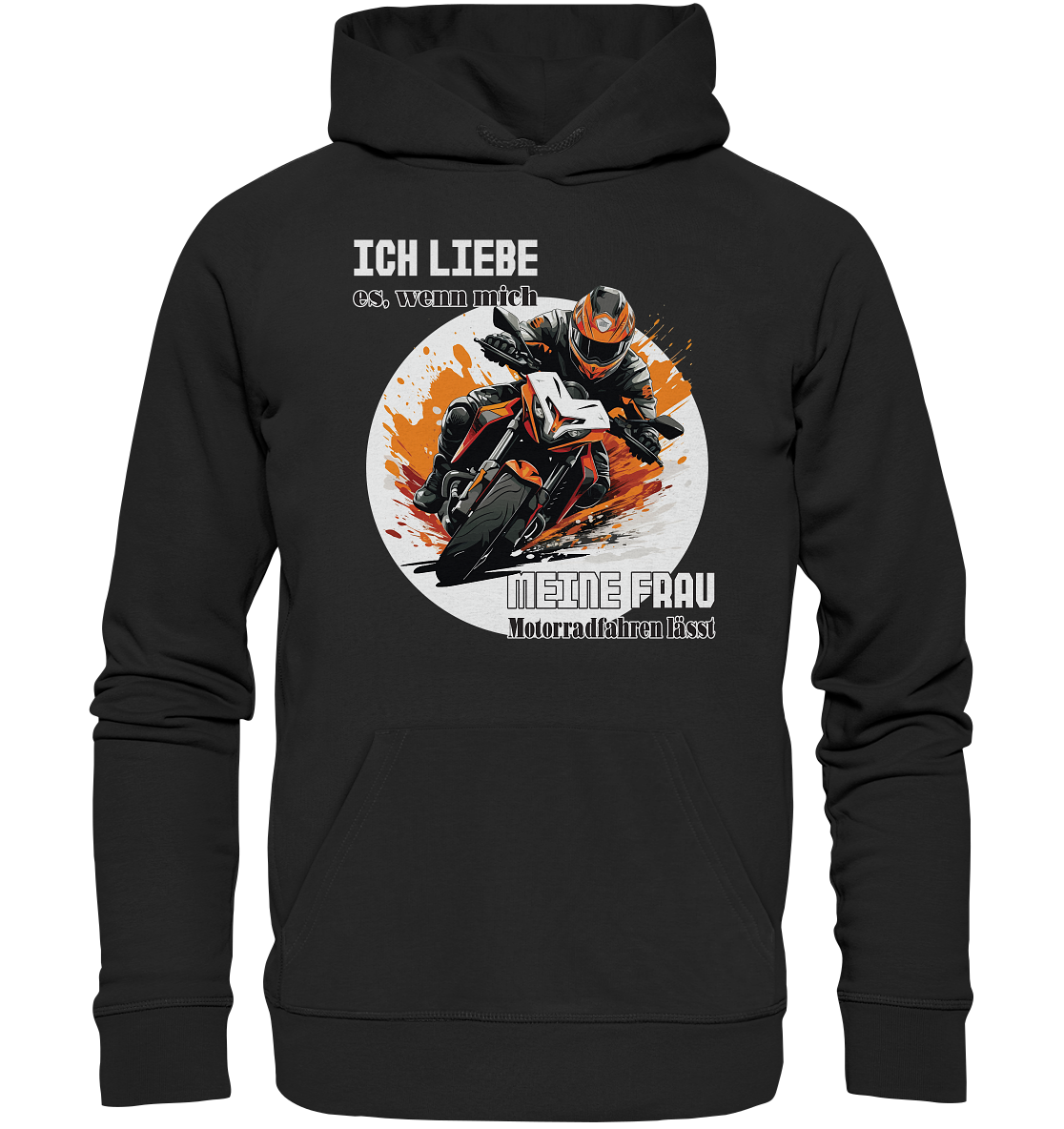 Ich liebe meine Frau - lustiger Biker Spruch  - Organic Hoodie