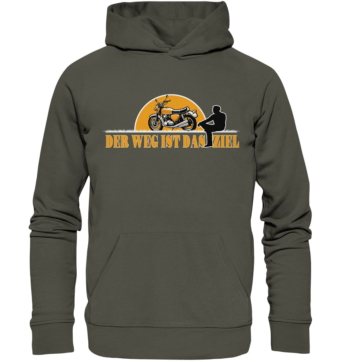 Der Weg ist das Ziel - Spruch für Biker - Organic Hoodie