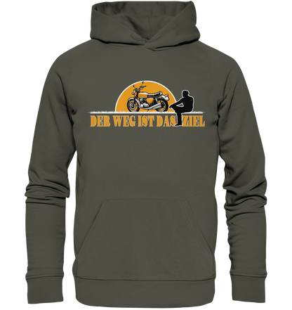 Der Weg ist das Ziel - Spruch für Biker - Organic Hoodie
