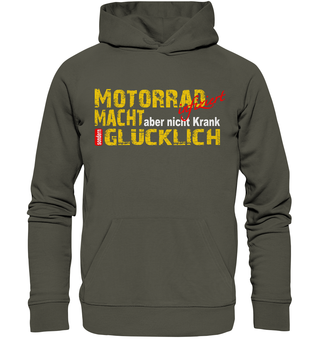 Motorrad macht Glücklich  - Organic Hoodie