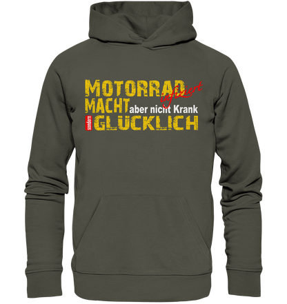 Motorrad macht Glücklich  - Organic Hoodie