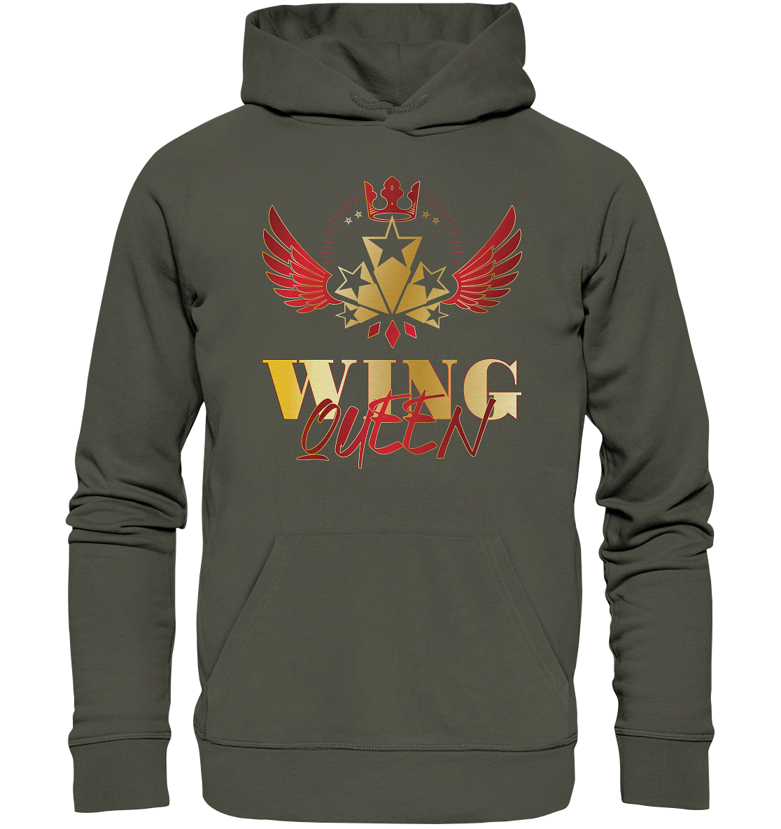 Goldwing - Wing Queen rot/gold - Organic Hoodie