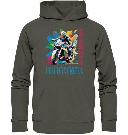 Biker aus Leidenschaft - Abstrakt  - Organic Hoodie