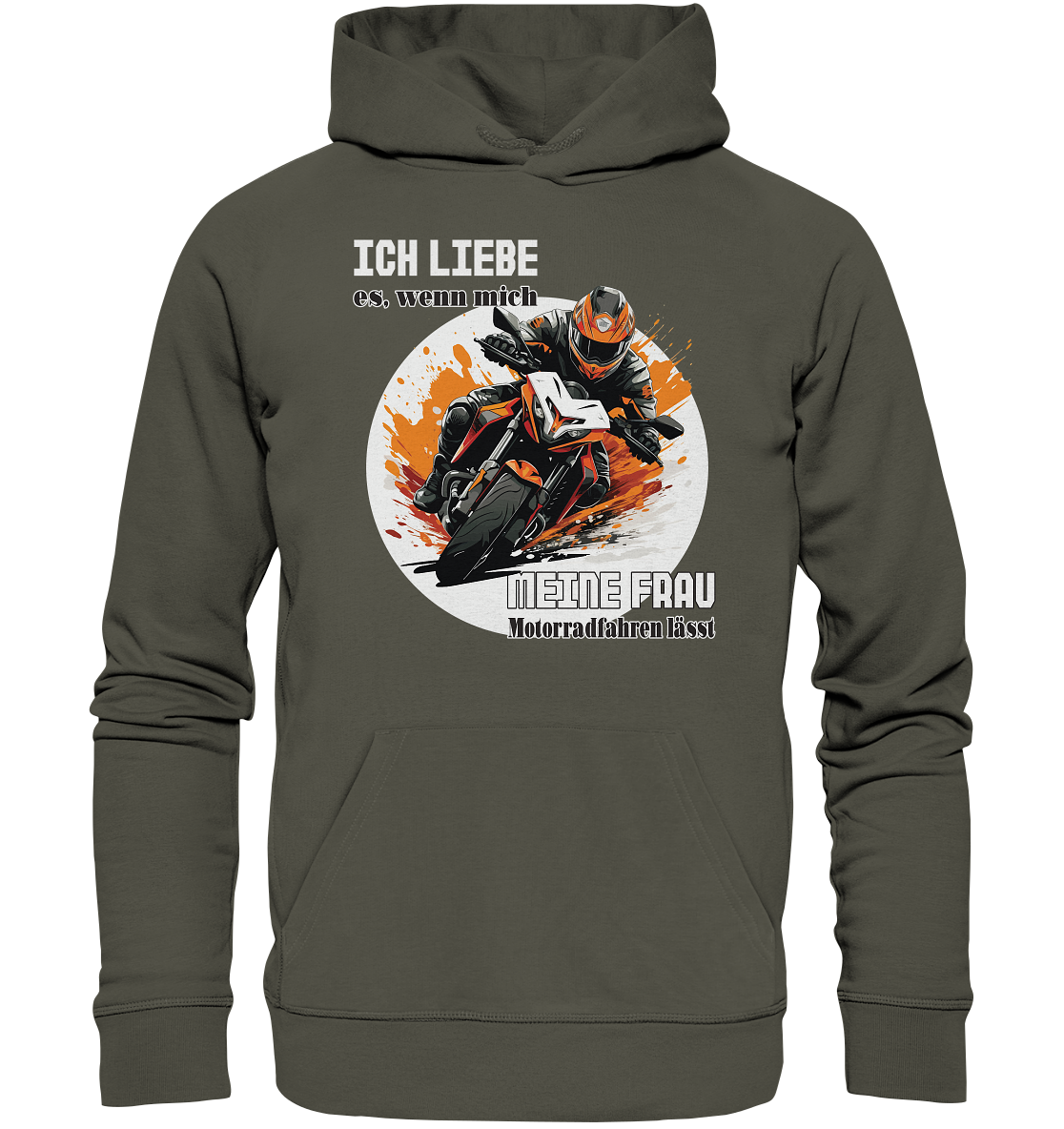 Ich liebe meine Frau - lustiger Biker Spruch  - Organic Hoodie