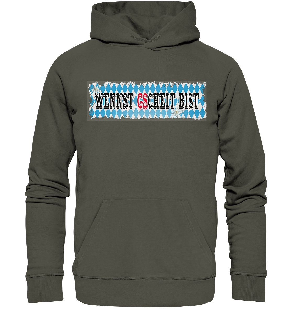 wennst GScheit bist - Spruch für bayrische Adventure Biker - Organic Hoodie