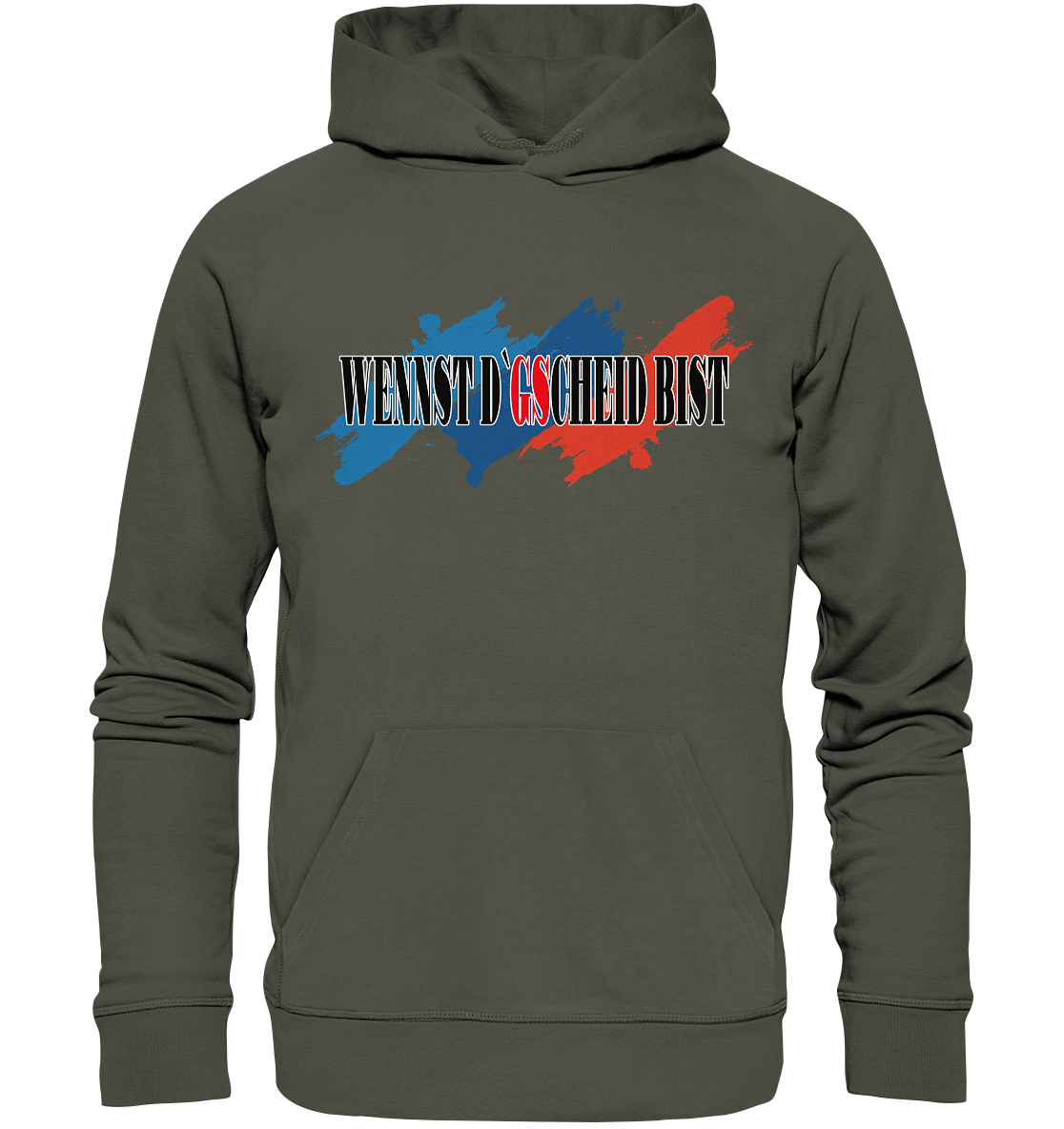 wennst GScheit bist - Spruch für bayrische Adventure Biker 3-farbig - Organic Hoodie