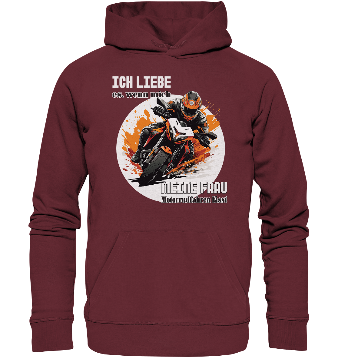 Ich liebe meine Frau - lustiger Biker Spruch  - Organic Hoodie