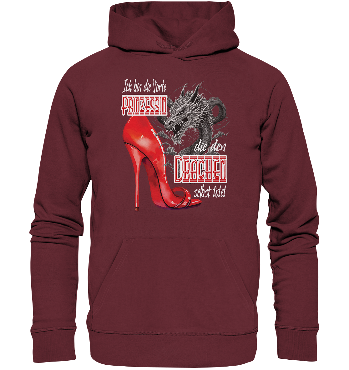 Prinzessin - die den Drachen tötet High Heel - Organic Hoodie