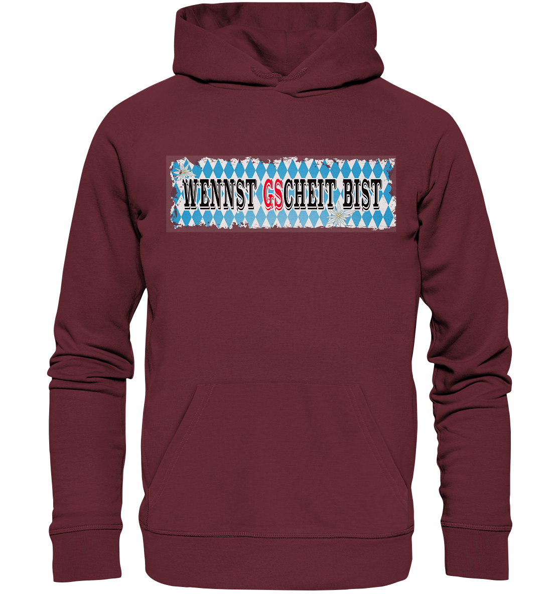 wennst GScheit bist - Spruch für bayrische Adventure Biker - Organic Hoodie