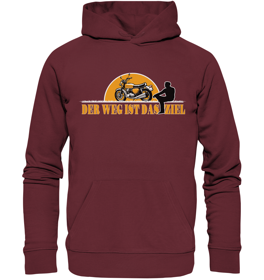 Der Weg ist das Ziel - Spruch für Biker - Organic Hoodie