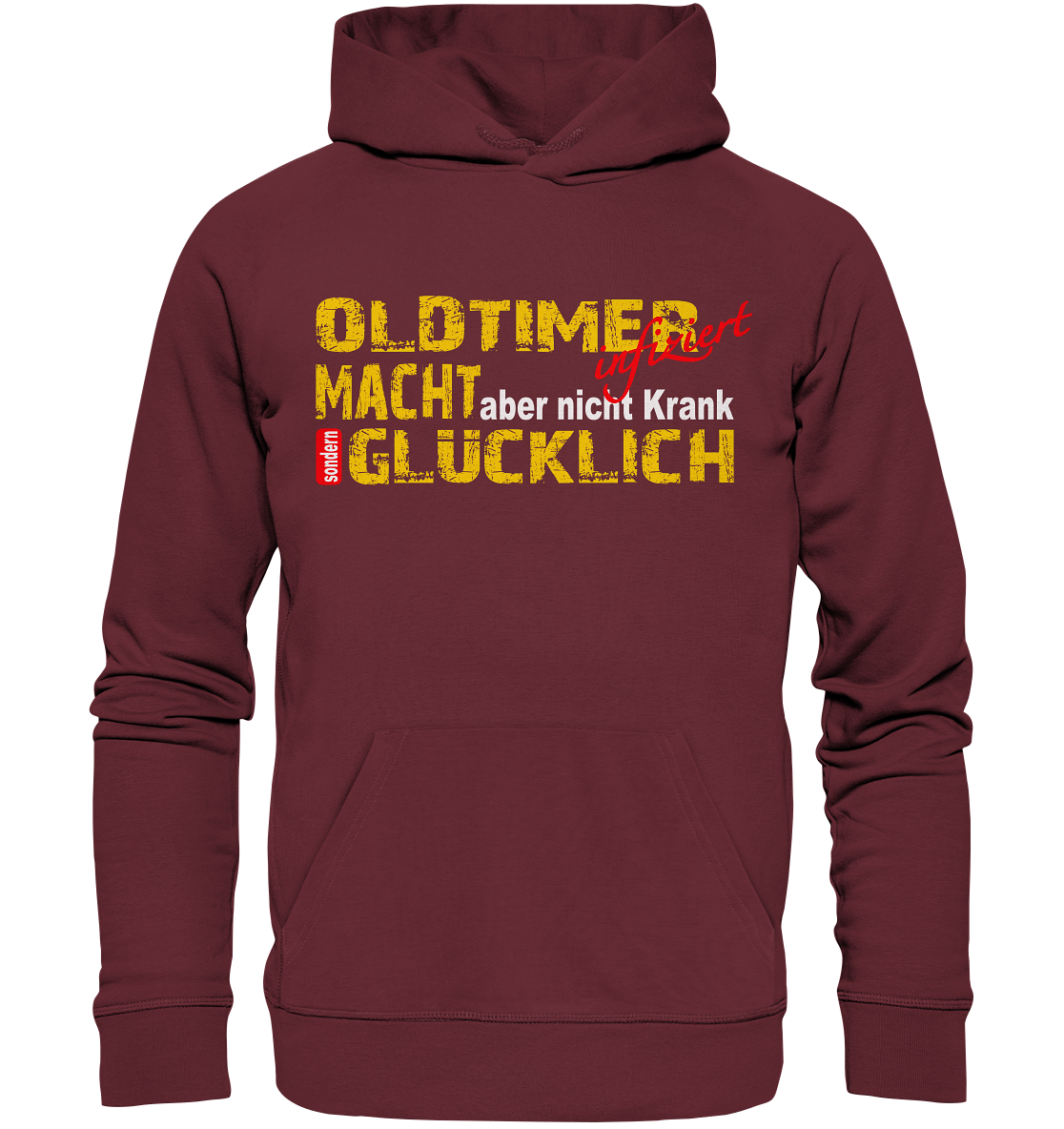 Oldtimer macht Glücklich - Organic Hoodie